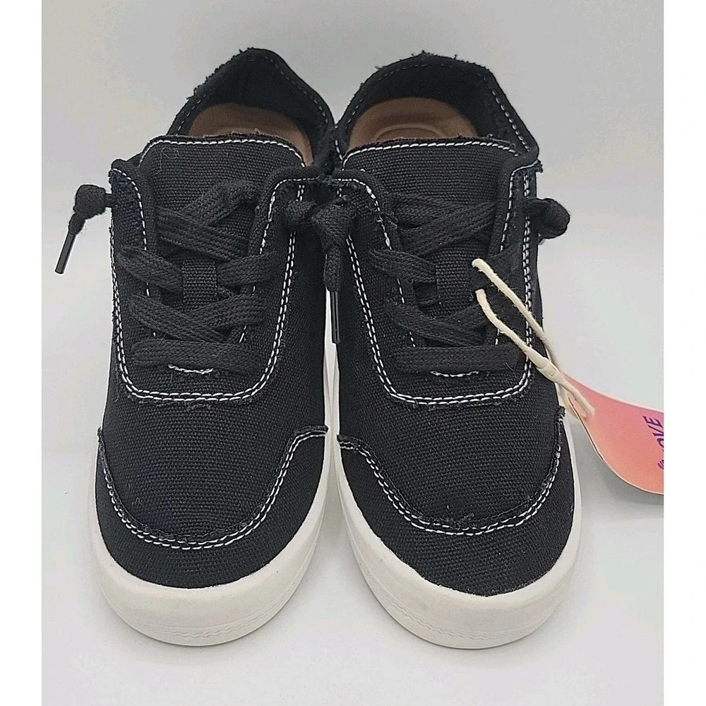 Zyen Breathable Canvas Sneakers Low Top Non Slip Easy On/Off Lightweight Size 5
